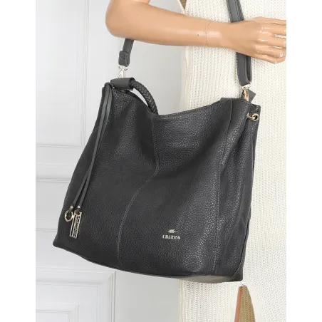 Torebka Damska listonoszka worek na ramię duża pojemna torba CH3324 Szary