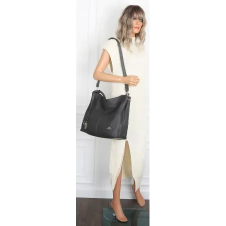 Torebka Damska listonoszka worek na ramię duża pojemna torba CH3324 Szary