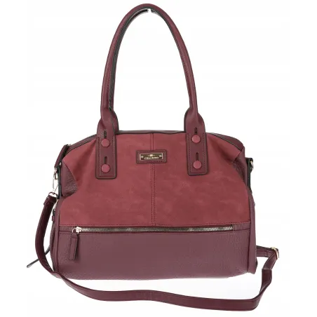 Torebka Damska Shopperka Kuferek Pojemna Duża A4 Modna Torba CH9912 Bordowa