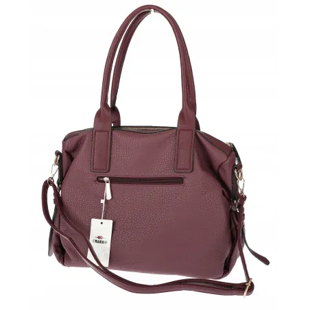 Torebka Damska Shopperka Kuferek Pojemna Duża A4 Modna Torba CH9912 Bordowa