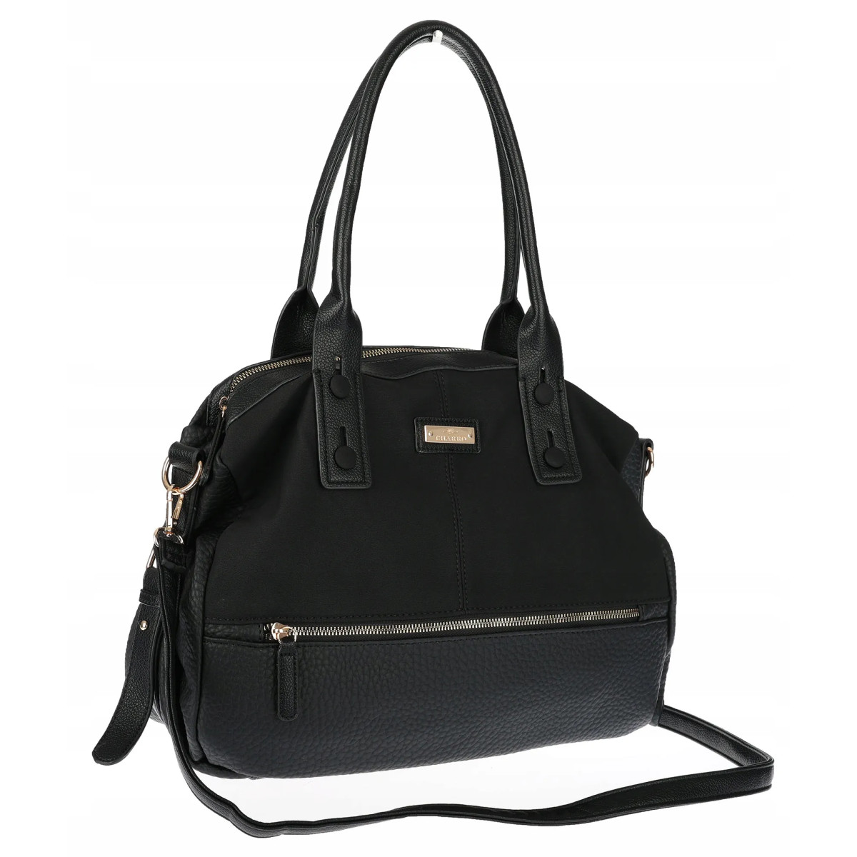 Torebka Damska Shopperka Kuferek Pojemna Duża A4 Modna Torba CH9912 Czarna