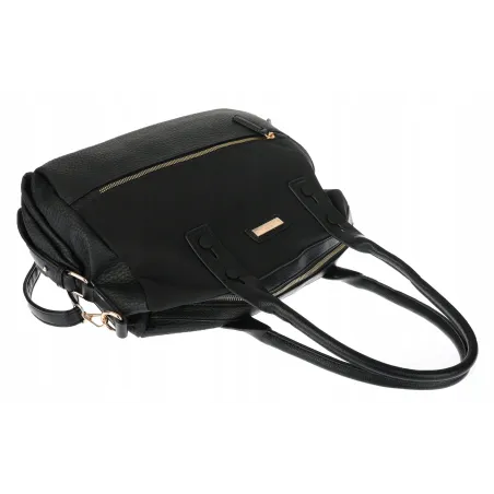 Torebka Damska Shopperka Kuferek Pojemna Duża A4 Modna Torba CH9912 Czarna