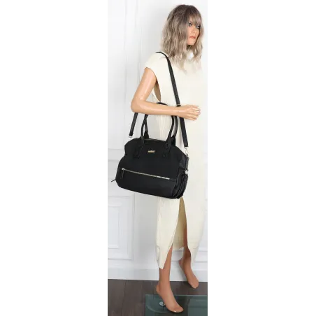 Torebka Damska Shopperka Kuferek Pojemna Duża A4 Modna Torba CH9912 Czarna