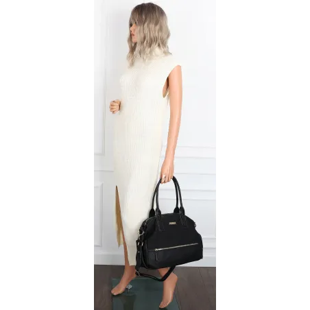 Torebka Damska Shopperka Kuferek Pojemna Duża A4 Modna Torba CH9912 Czarna