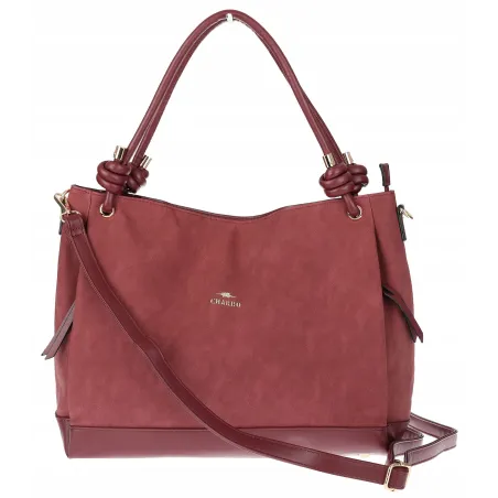 Torebka Damska Shopperka Worek Pojemna Duża A4 Modna Torba CH3312 Bordowa