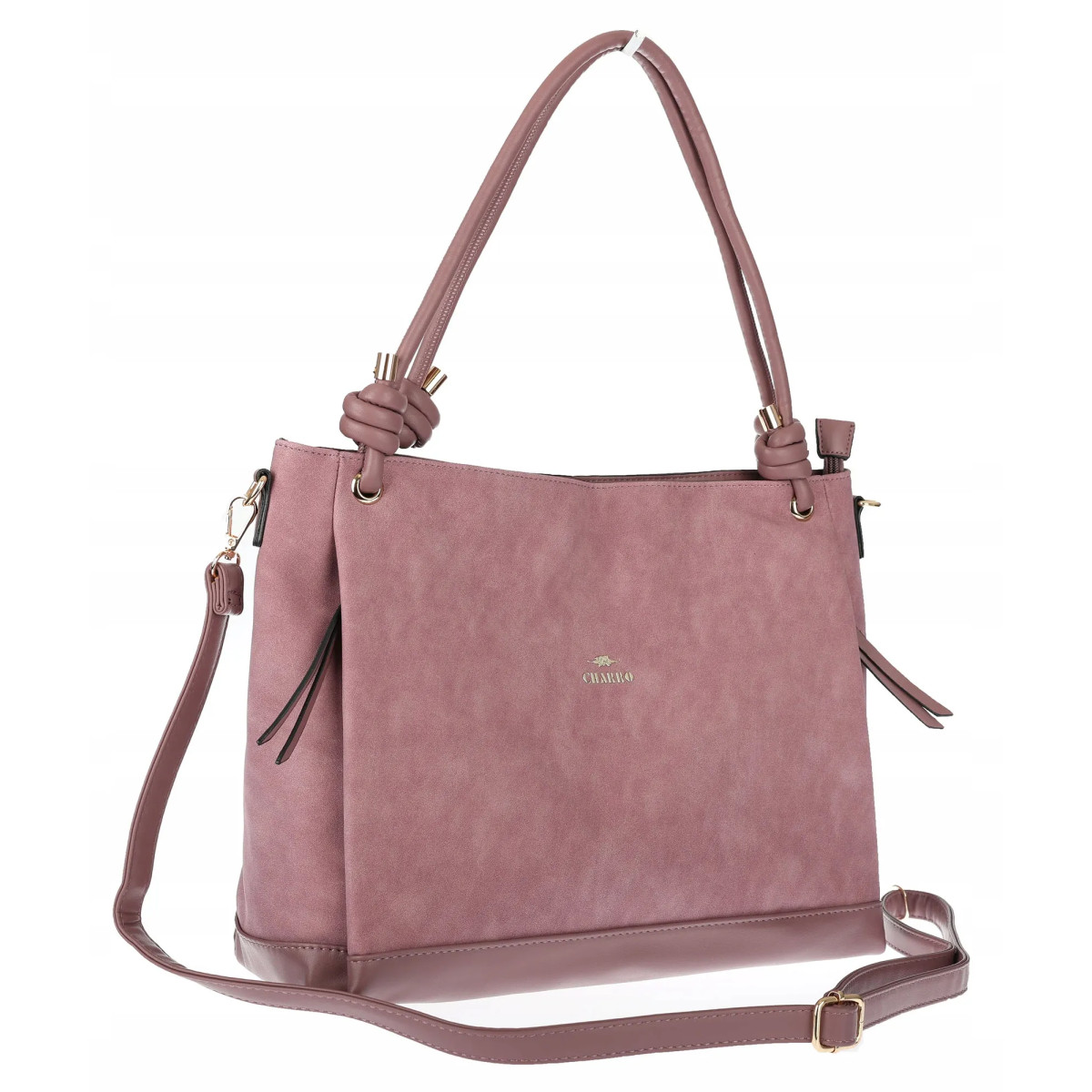 Torebka Damska Shopperka Worek Pojemna Duża A4 Modna Torba CH3312 Różowa