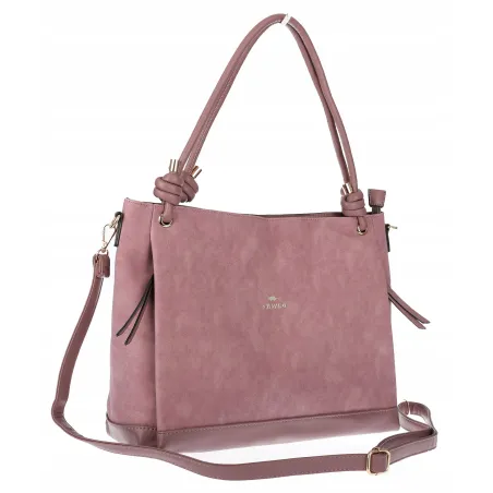 Torebka Damska Shopperka Worek Pojemna Duża A4 Modna Torba CH3312 Różowa