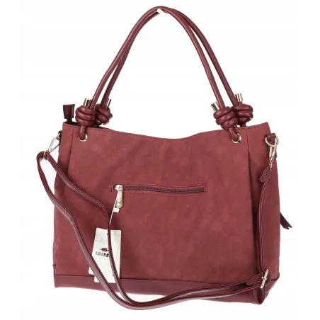 Torebka Damska Shopperka Worek Pojemna Duża A4 Modna Torba CH3312 Bordowa