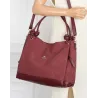 Torebka Damska Shopperka Worek Pojemna Duża A4 Modna Torba CH3312 Bordowa