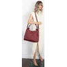 Torebka Damska Shopperka Worek Pojemna Duża A4 Modna Torba CH3312 Bordowa