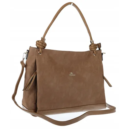 Torebka Damska Shopperka Worek Pojemna Duża A4 Modna Torba CH3312 Brązowa