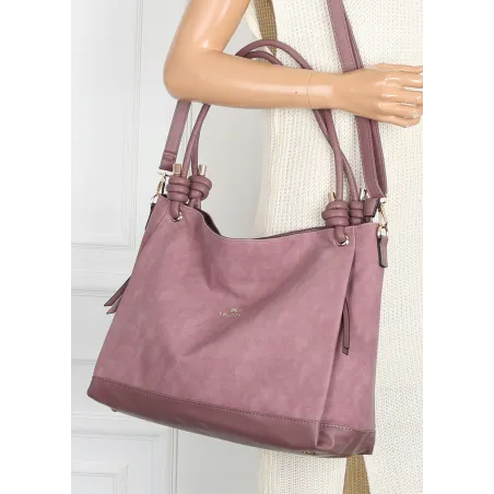 Torebka Damska Shopperka Worek Pojemna Duża A4 Modna Torba CH3312 Różowa