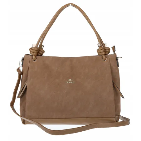 Torebka Damska Shopperka Worek Pojemna Duża A4 Modna Torba CH3312 Brązowa