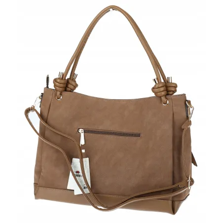 Torebka Damska Shopperka Worek Pojemna Duża A4 Modna Torba CH3312 Brązowa