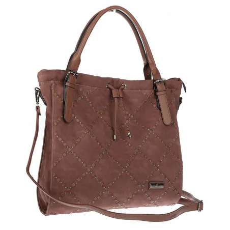 Torebka Damska Listonoszka Shopper Duża Torba na Ramię CH6685 Czekoladowa