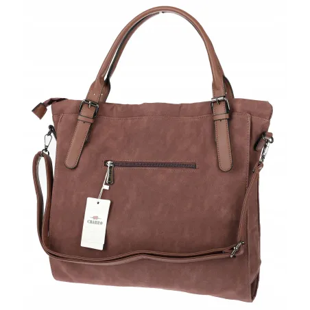 Torebka Damska Listonoszka Shopper Duża Torba na Ramię CH6685 Czekoladowa