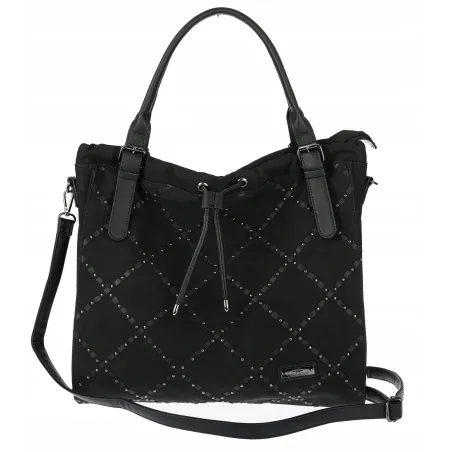 Torebka Damska Listonoszka Shopper Duża Modna Torba na Ramię CH6685 Czarna