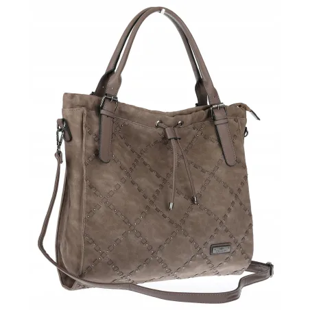 Torebka Damska Listonoszka Shopper Duża Modna Torba na Ramię CH6685 Brązowa