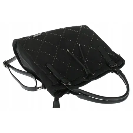 Torebka Damska Listonoszka Shopper Duża Modna Torba na Ramię CH6685 Czarna