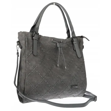 Torebka Damska Listonoszka Shopper Modna Duża Torba na Ramię CH6685 Szara