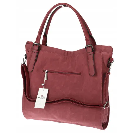 Torebka Damska Listonoszka Shopper Modna Duża Torba na Ramię CH6685 Bordowa