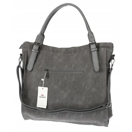 Torebka Damska Listonoszka Shopper Modna Duża Torba na Ramię CH6685 Szara