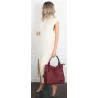 Torebka Damska Listonoszka Shopper Modna Duża Torba na Ramię CH6685 Bordowa
