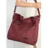 Torebka Damska Listonoszka Shopper Modna Duża Torba na Ramię CH6685 Bordowa