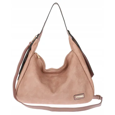 Torebka Damska listonoszka worek na ramię duża pojemna torba CH7718 Różowa