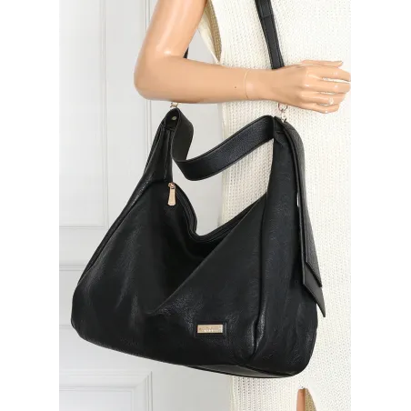 Torebka Damska listonoszka worek na ramię duża pojemna torba CH7718 Czarna