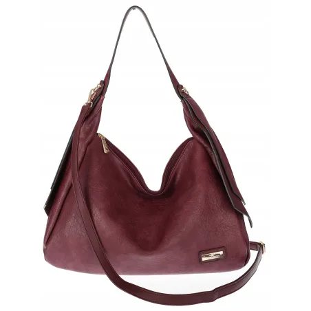 Torebka Damska listonoszka worek na ramię duża pojemna torba CH7718 Bordowa