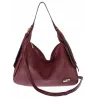 Torebka Damska listonoszka worek na ramię duża pojemna torba CH7718 Bordowa