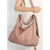 Torebka Damska listonoszka worek na ramię duża pojemna torba CH7718 Różowa