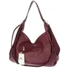 Torebka Damska listonoszka worek na ramię duża pojemna torba CH7718 Bordowa