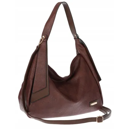 Torebka Damska listonoszka worek na ramię pojemna torba CH7718 Czekoladowa