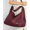 Torebka Damska listonoszka worek na ramię duża pojemna torba CH7718 Bordowa