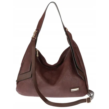 Torebka Damska listonoszka worek na ramię pojemna torba CH7718 Czekoladowa