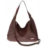 Torebka Damska listonoszka worek na ramię pojemna torba CH7718 Czekoladowa