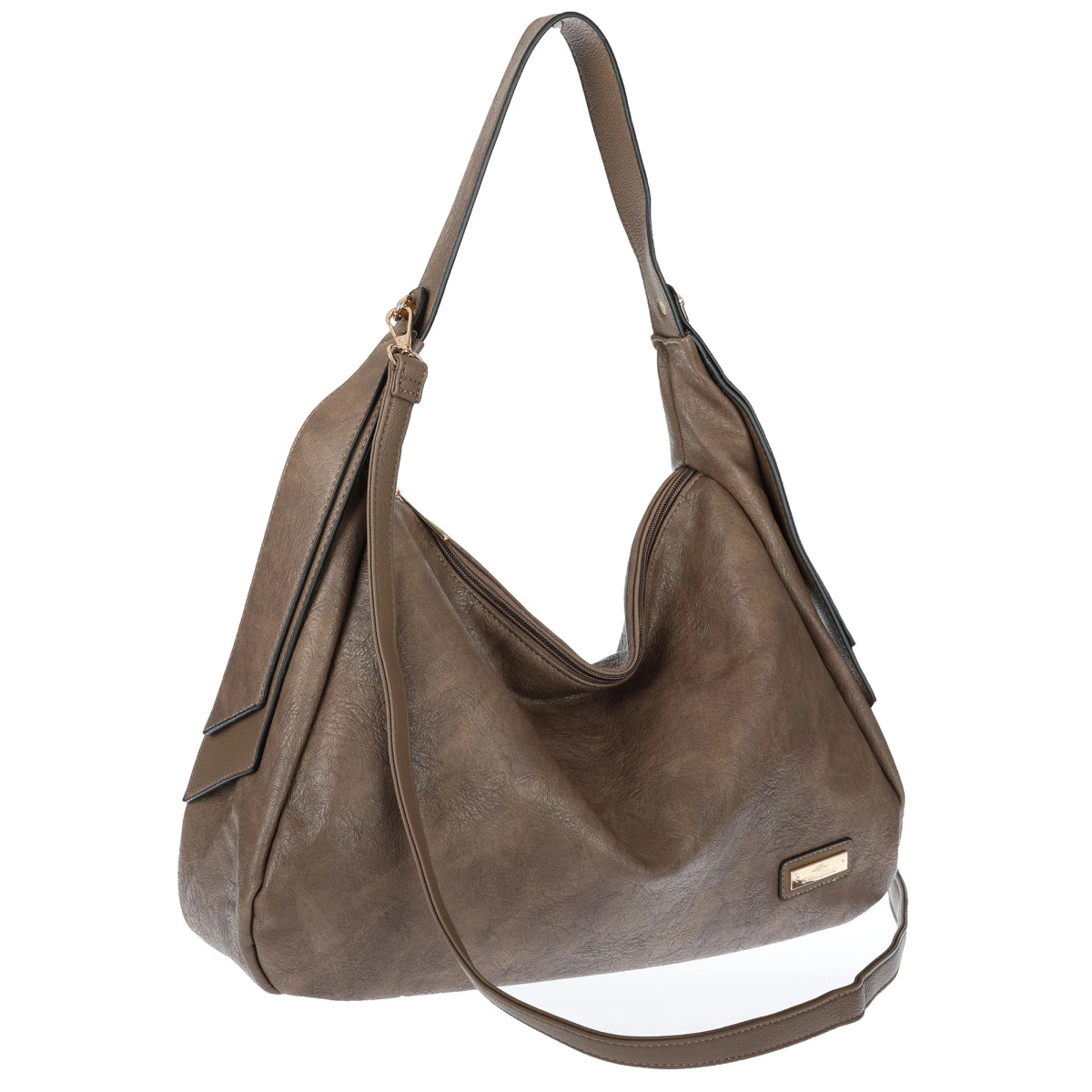 Torebka Damska listonoszka worek na ramię pojemna duża torba CH7718 Beżowa