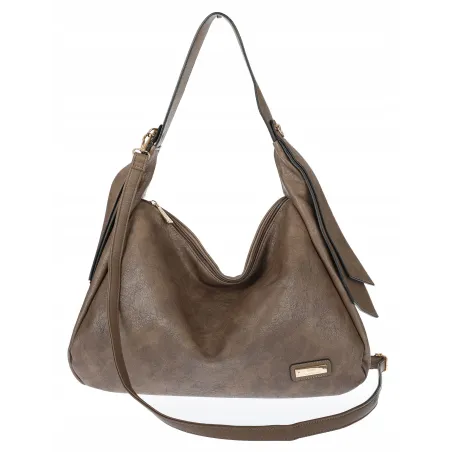 Torebka Damska listonoszka worek na ramię pojemna duża torba CH7718 Beżowa