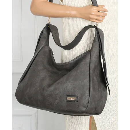 Torebka Damska listonoszka worek na ramię duża pojemna torba CH7718 Szara