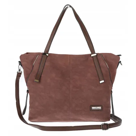 Torebka Damska Shopperka Pojemna A4 Modna Torba kuferek CH7713 Czekoladowa