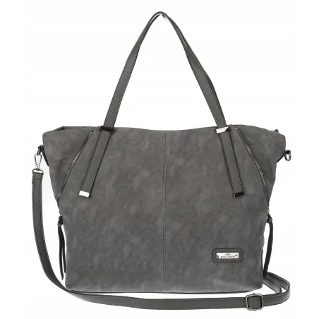 Torebka Damska Shopperka Pojemna A4 Modna Duża Torba kuferek CH7713 Szara