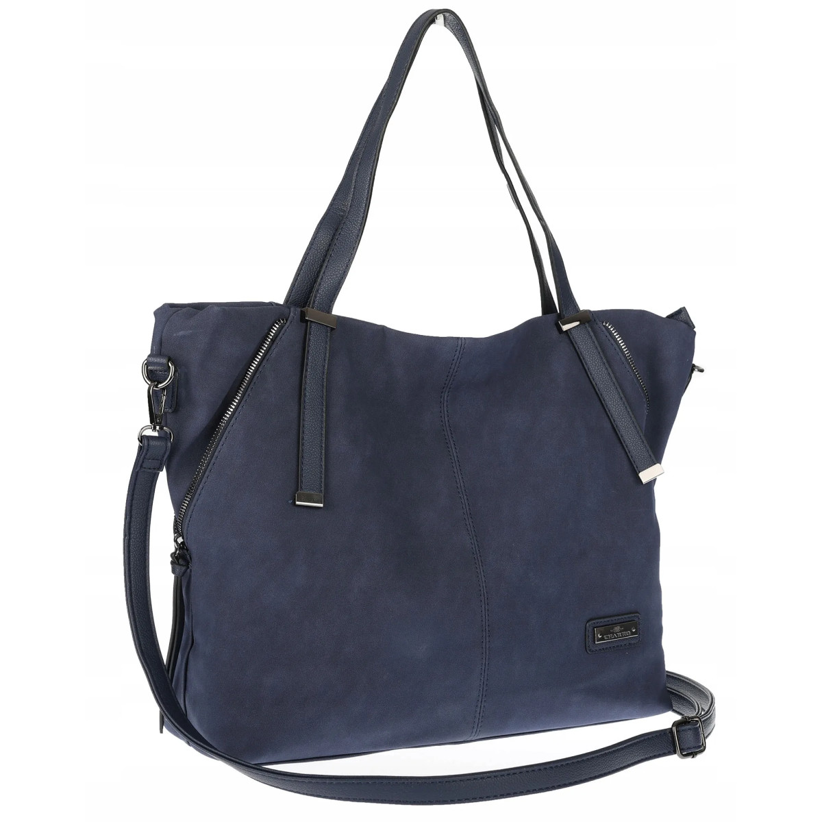 Torebka Damska Shopperka Pojemna A4 Modna Torba kuferek CH7713 Granatowa