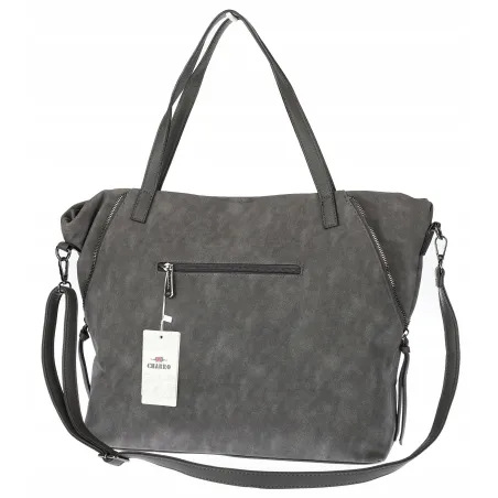 Torebka Damska Shopperka Pojemna A4 Modna Duża Torba kuferek CH7713 Szara