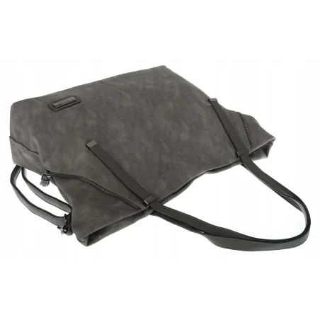 Torebka Damska Shopperka Pojemna A4 Modna Duża Torba kuferek CH7713 Szara