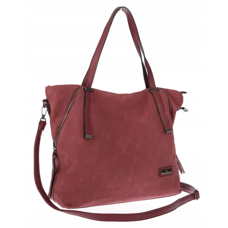 Torebka Damska Shopperka Pojemna A4 Modna Duża Torba kuferek CH7713 Bordowa