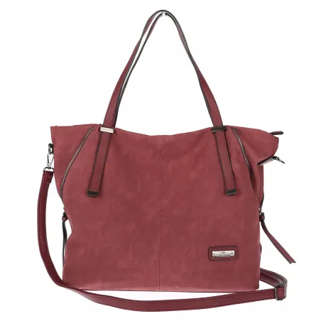 Torebka Damska Shopperka Pojemna A4 Modna Duża Torba kuferek CH7713 Bordowa