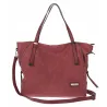 Torebka Damska Shopperka Pojemna A4 Modna Duża Torba kuferek CH7713 Bordowa