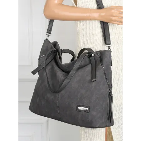 Torebka Damska Shopperka Pojemna A4 Modna Duża Torba kuferek CH7713 Szara